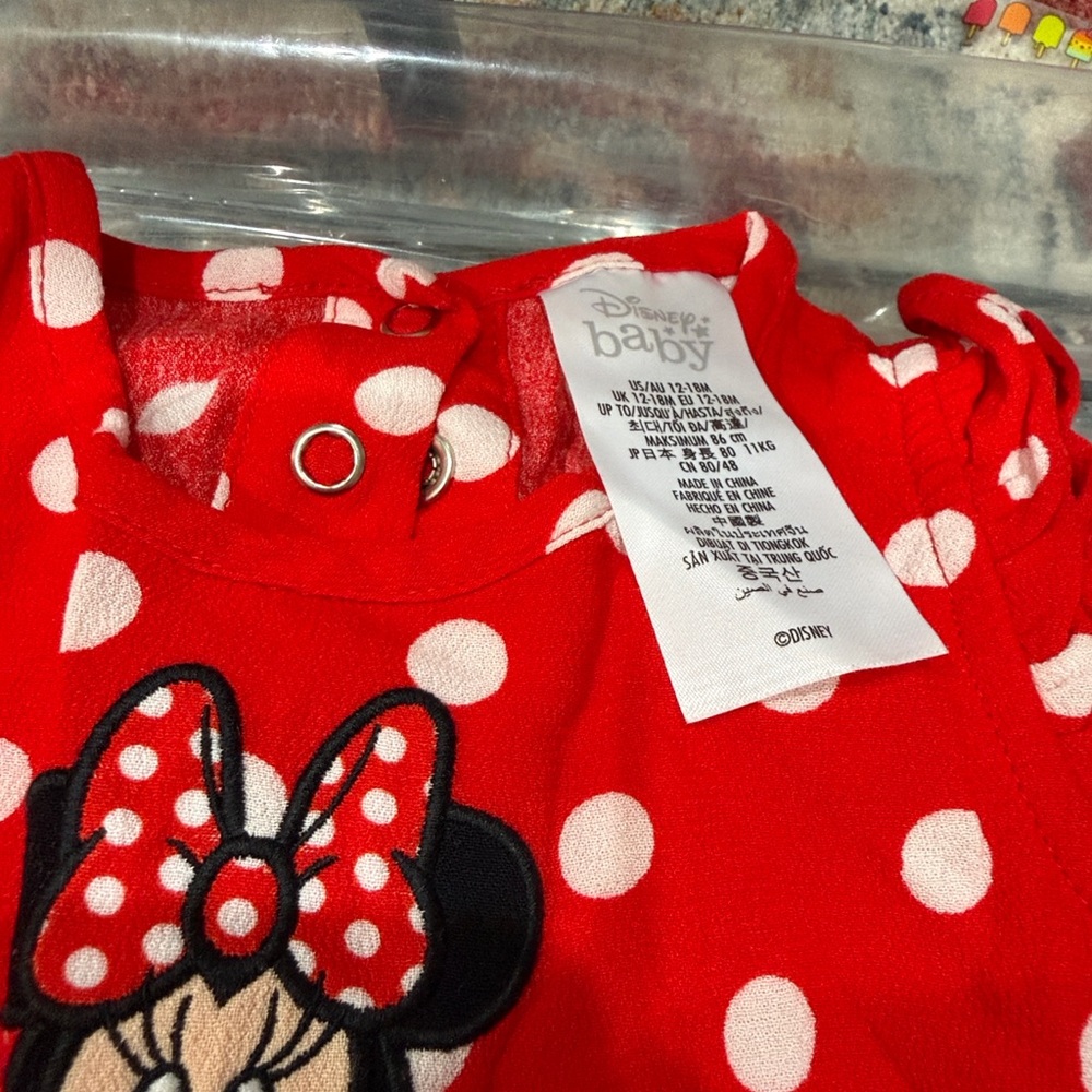 Disney Baby Red Polka Dot Dress